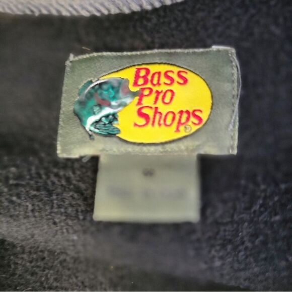 Bass Pro Shops Men Jacket Medium Black Gray  Vest Logo Embroidered Full Zip - Picture 6 of 7